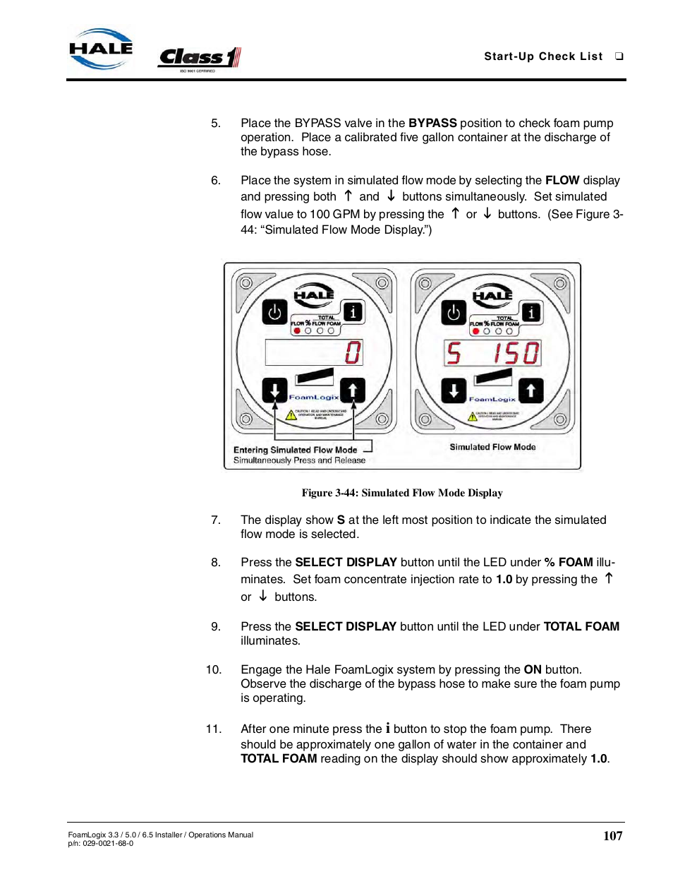 Figure 3-44: simulated flow mode display | Hale FoamLogix 6.5 User Manual | Page 107 / 194