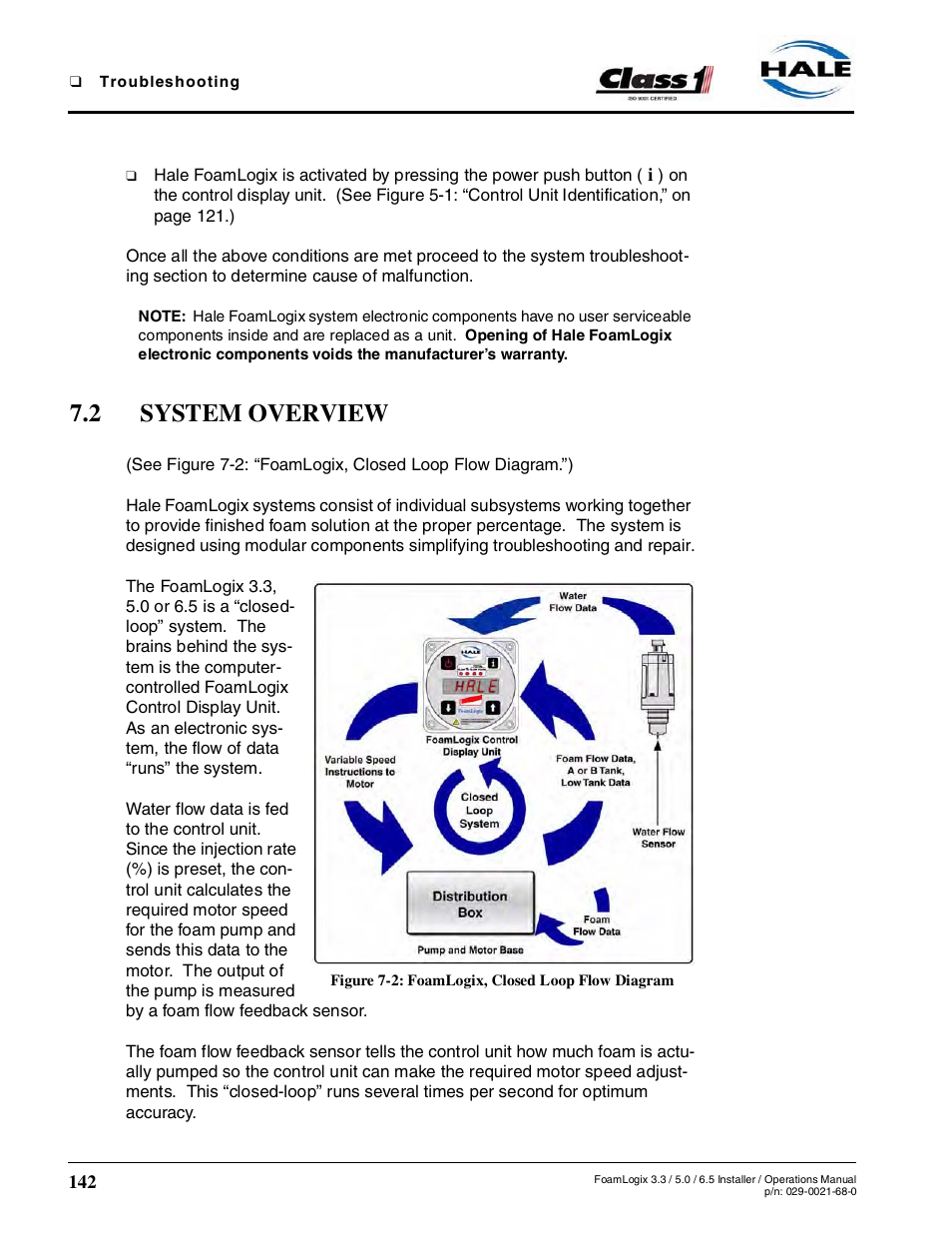 2 system overview, Figure 7-2: foamlogix, closed loop flow diagram | Hale FoamLogix 6.5 User Manual | Page 142 / 194