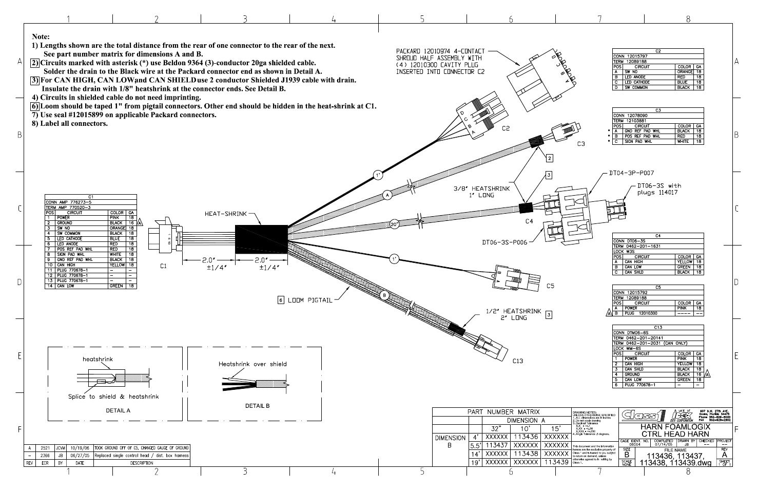 Harness, foanlogix control head 436 | Hale FoamLogix 6.5 User Manual | Page 191 / 194