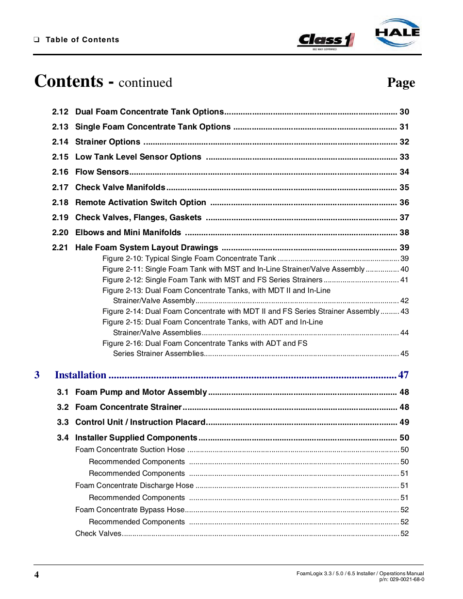 Hale FoamLogix 6.5 User Manual | Page 4 / 194