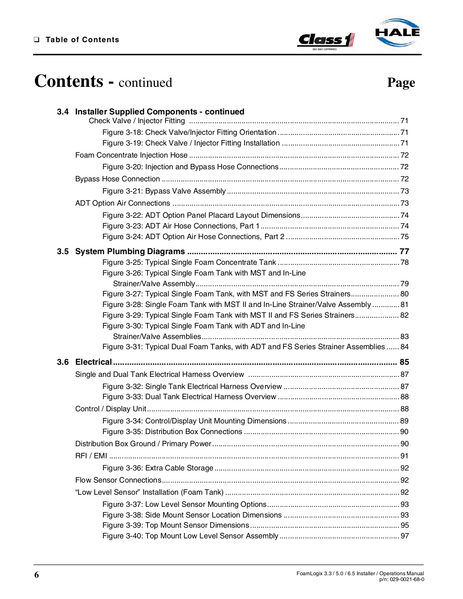 Hale FoamLogix 6.5 User Manual | Page 6 / 194