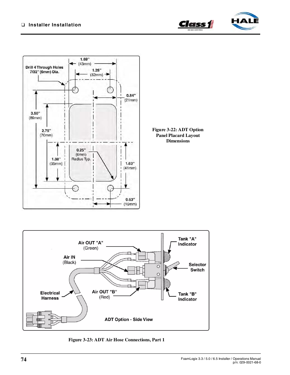 Figure 3-23: adt air hose connections, part 1 | Hale FoamLogix 6.5 User Manual | Page 74 / 194