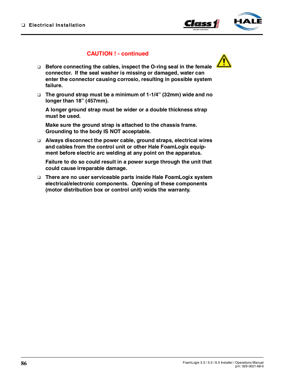 Hale FoamLogix 6.5 User Manual | Page 86 / 194