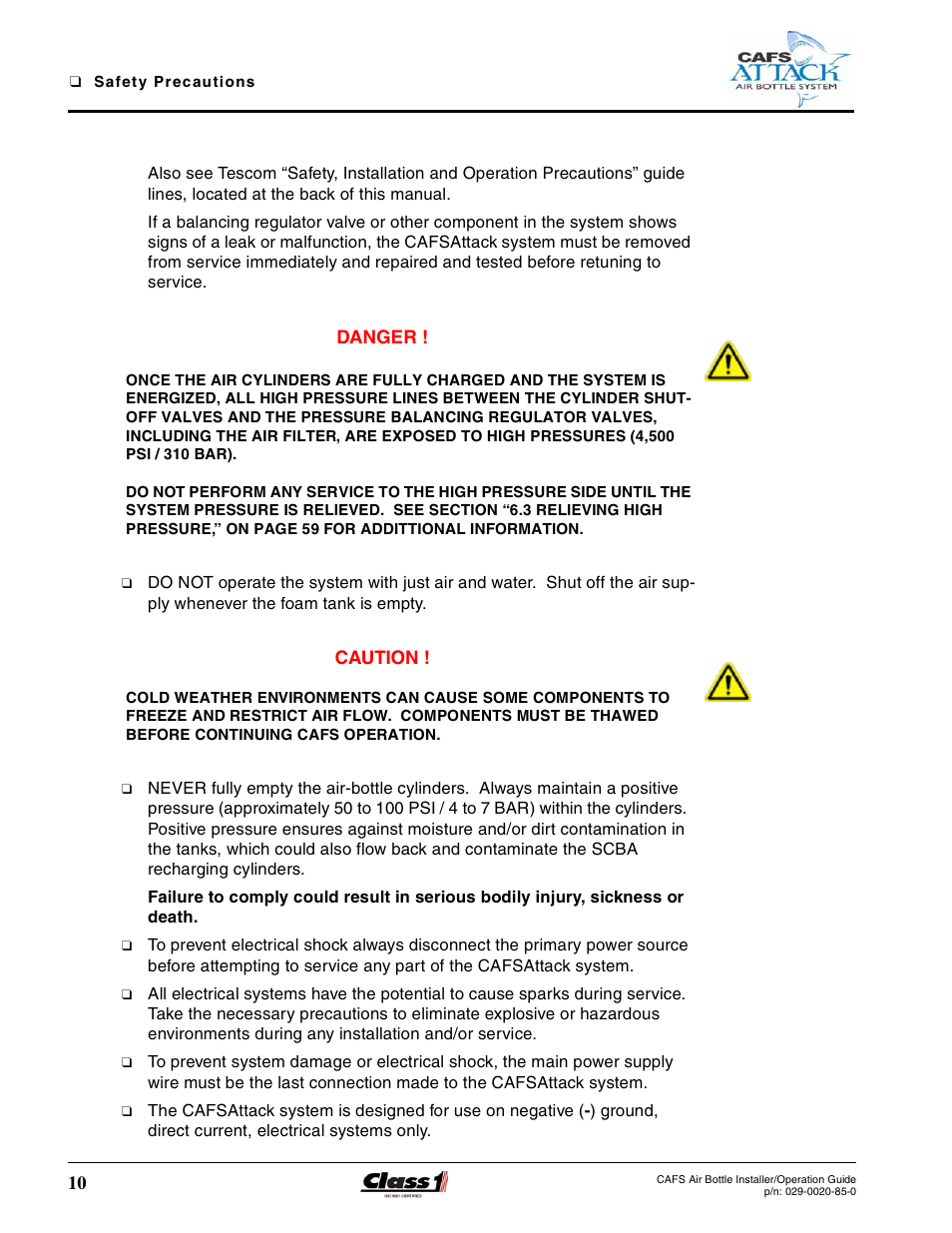 Hale CAFS Attack User Manual | Page 10 / 100