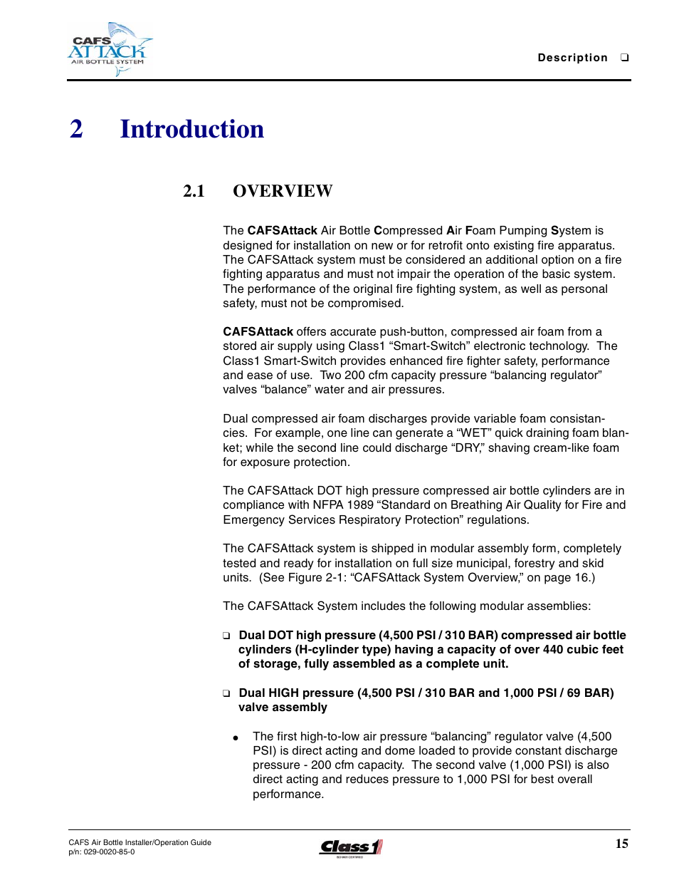 2 introduction, 1 overview, Introduction | Overview, 2introduction | Hale CAFS Attack User Manual | Page 15 / 100