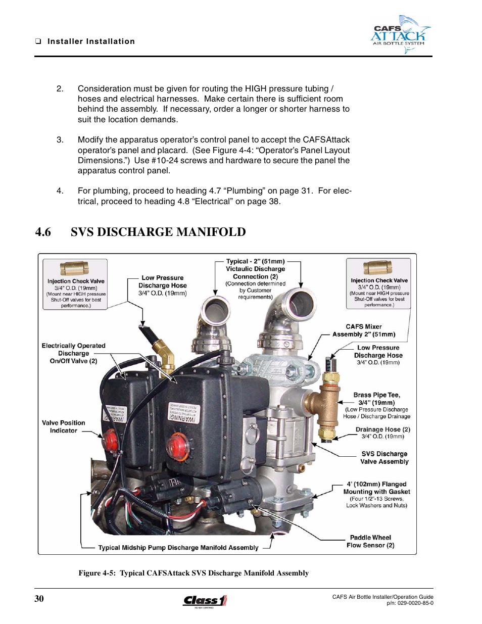 6 svs discharge manifold, Svs discharge manifold | Hale CAFS Attack User Manual | Page 30 / 100