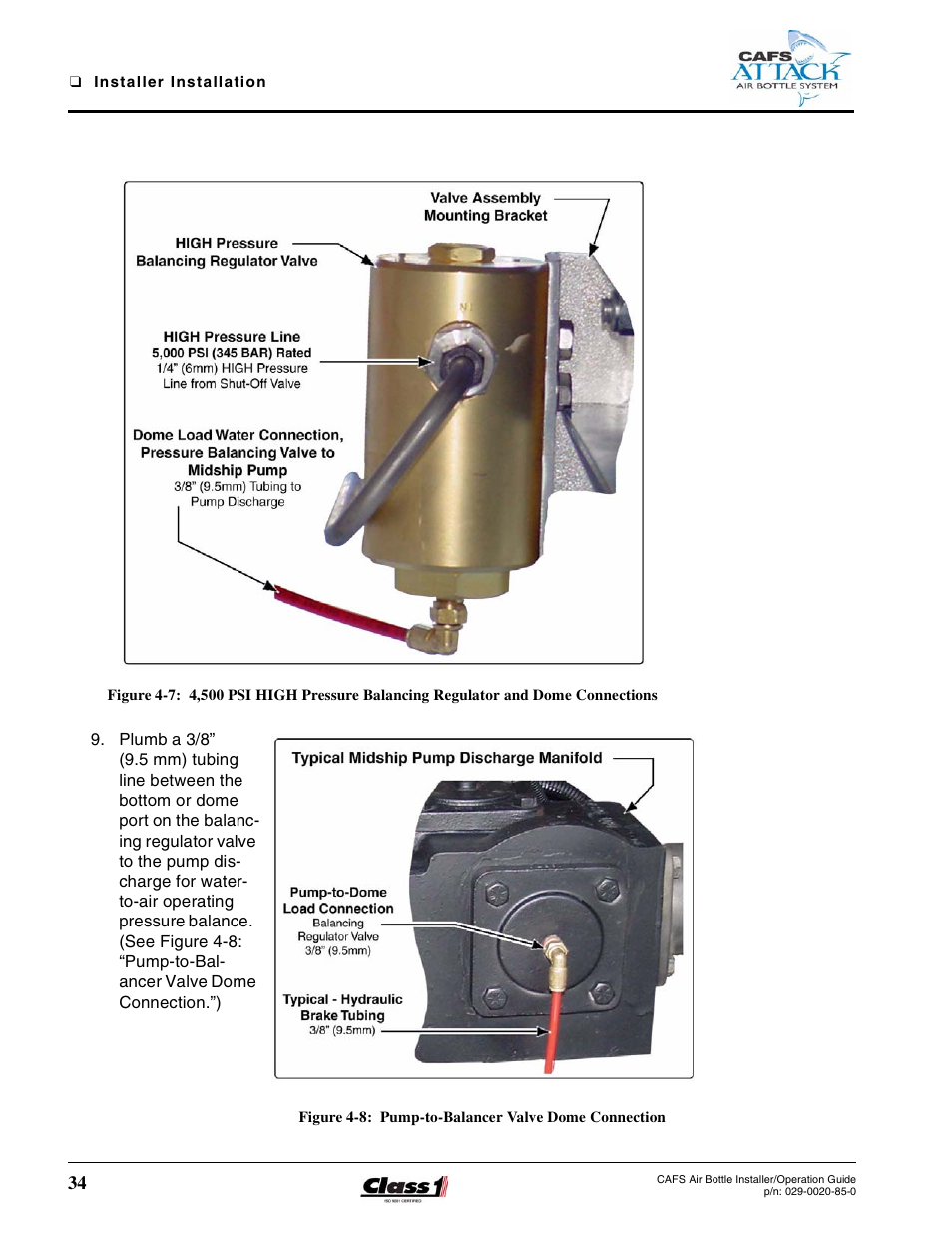 Figure 4-8: pump-to-balancer valve dome connection | Hale CAFS Attack User Manual | Page 34 / 100