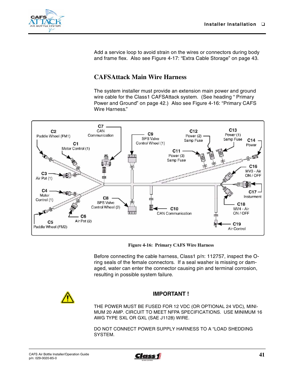 Cafsattack main wire harness, Figure 4-16: primary cafs wire harness | Hale CAFS Attack User Manual | Page 41 / 100