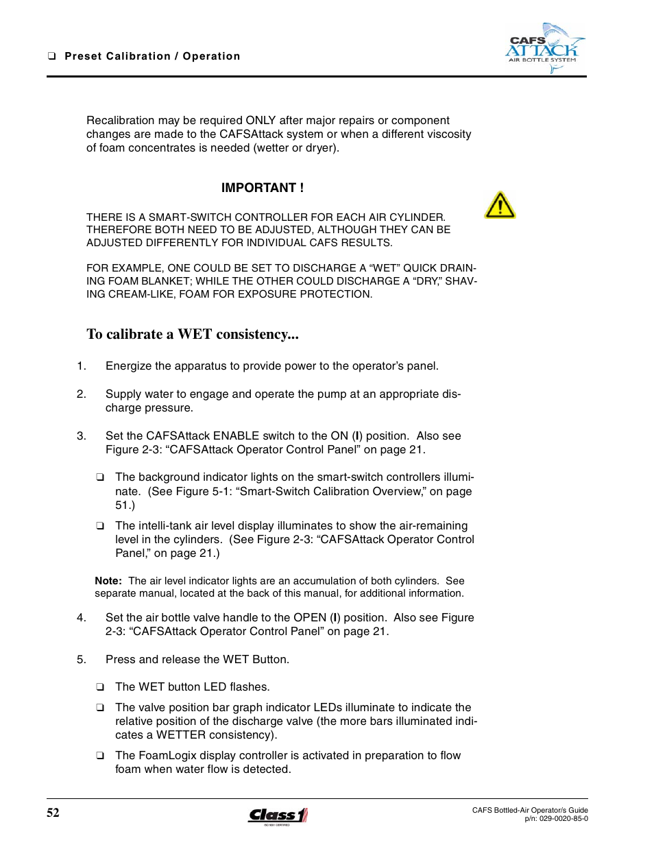 To calibrate a wet consistency | Hale CAFS Attack User Manual | Page 52 / 100