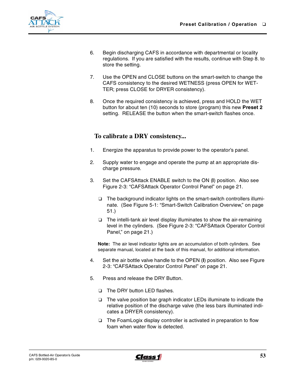 To calibrate a dry consistency | Hale CAFS Attack User Manual | Page 53 / 100