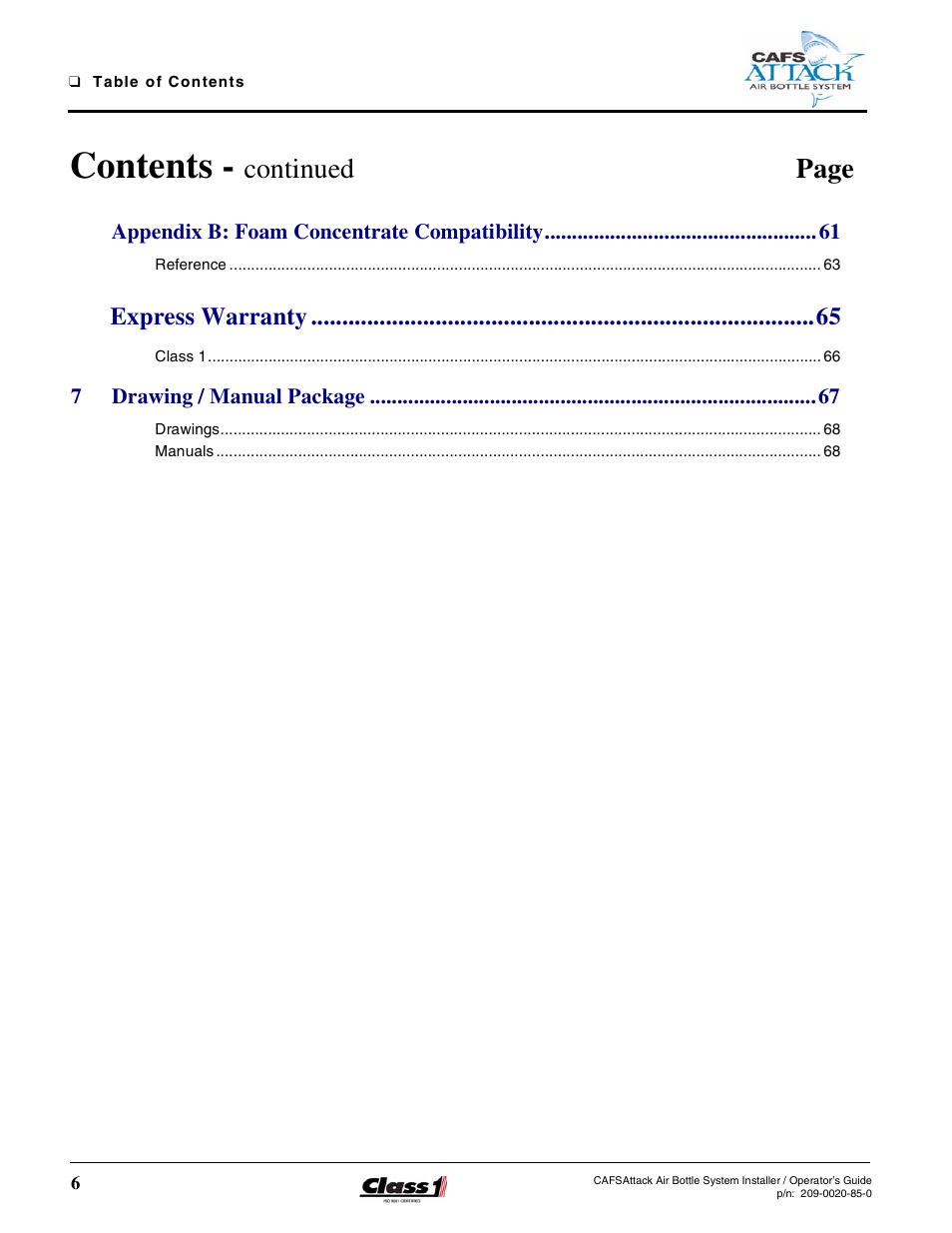 Hale CAFS Attack User Manual | Page 6 / 100