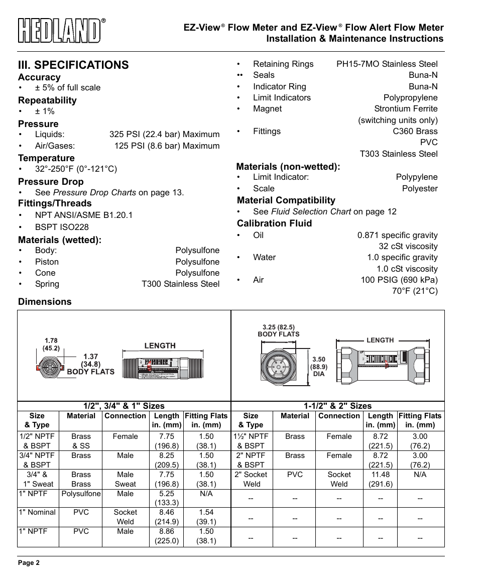 Iii. specifications | Hale CAFS Attack User Manual | Page 80 / 100