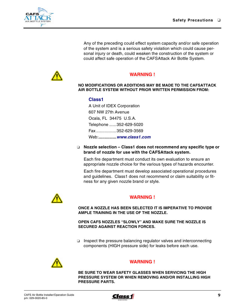 Hale CAFS Attack User Manual | Page 9 / 100