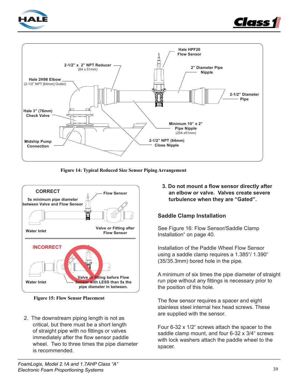 Class1 FoamLogix 2.1A & 1.7AHP REV D User Manual | Page 39 / 96