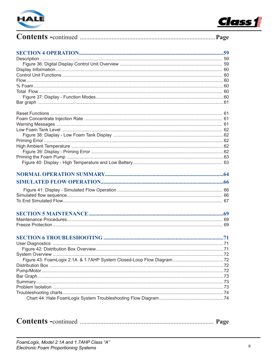 Class1 FoamLogix 2.1A & 1.7AHP REV D User Manual | Page 8 / 96