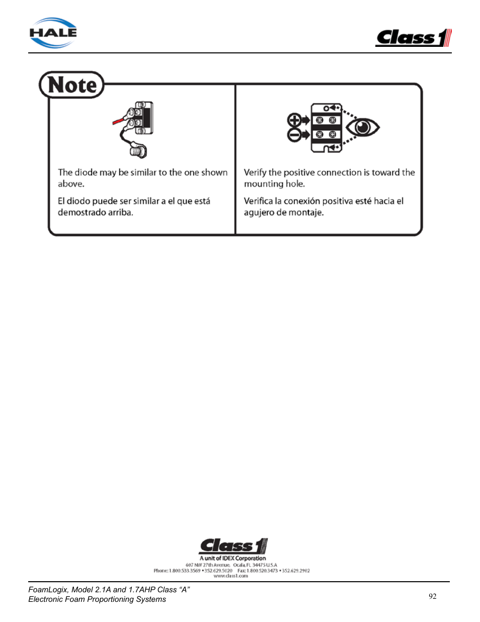 Class1 FoamLogix 2.1A & 1.7AHP REV D User Manual | Page 92 / 96
