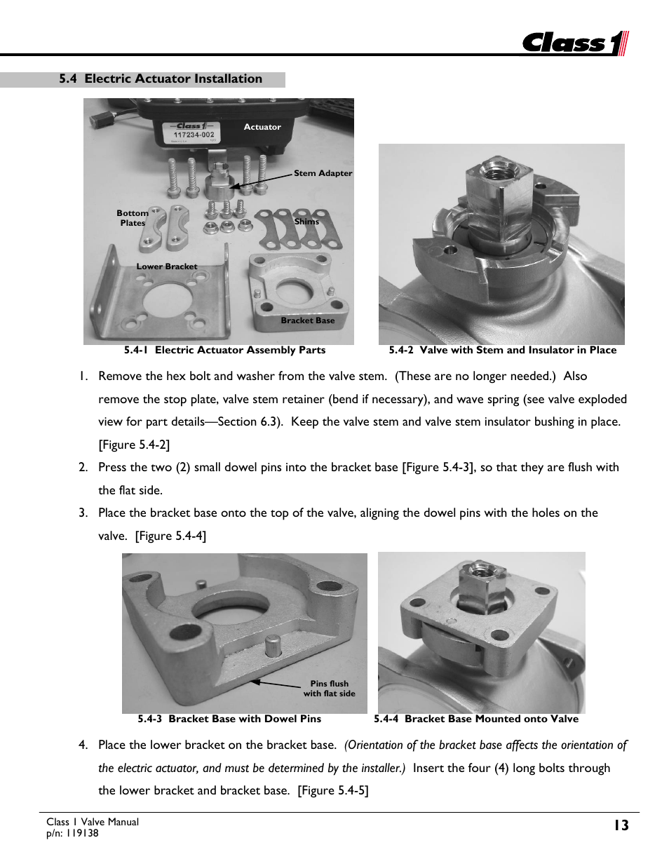 Class1 Valve - 119138 User Manual | Page 13 / 30