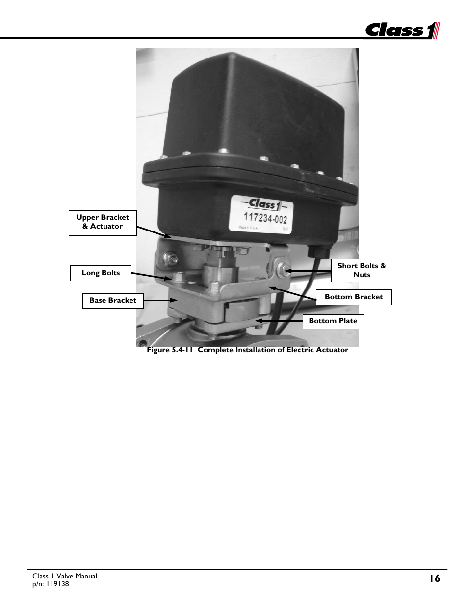 Class1 Valve - 119138 User Manual | Page 16 / 30