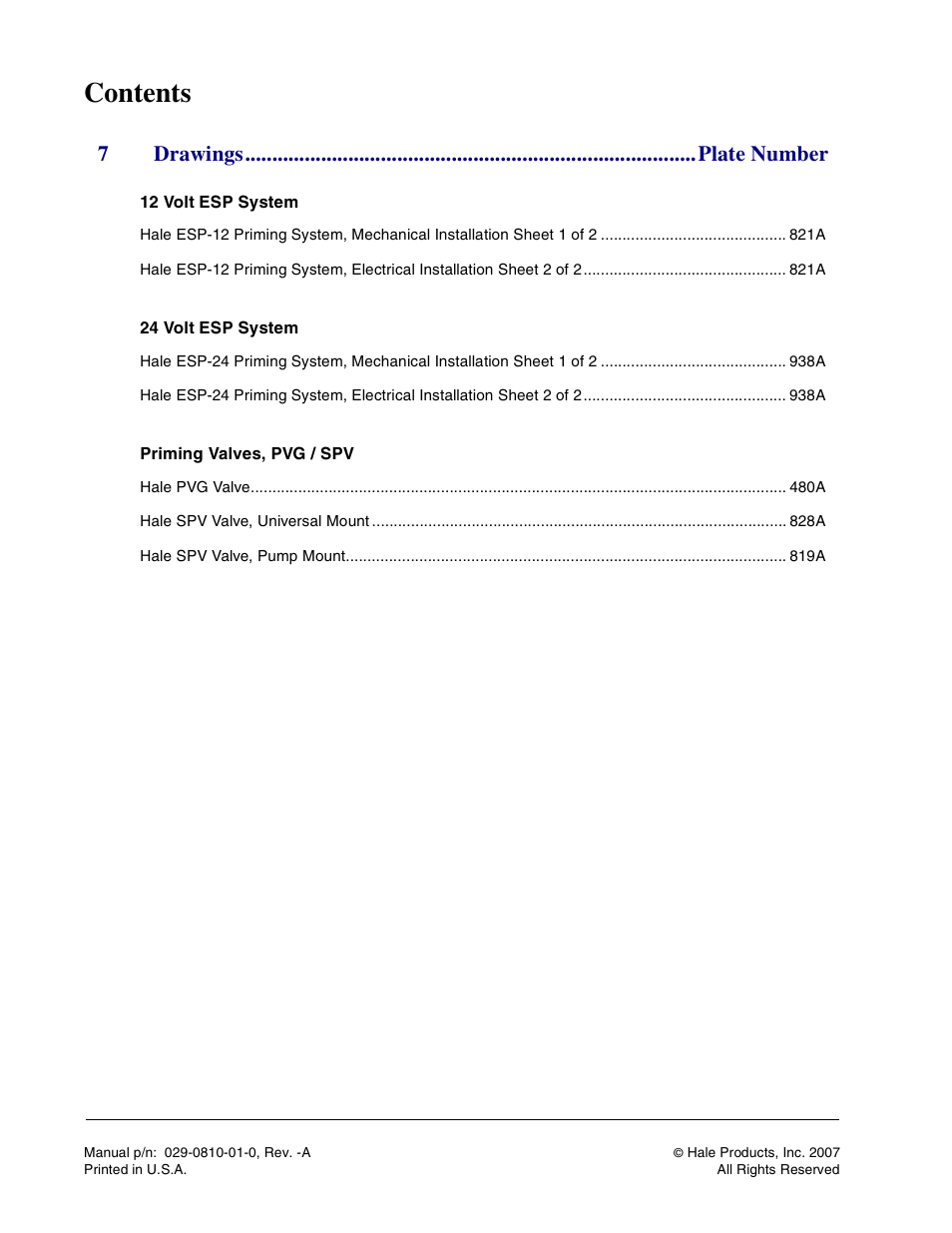 Hale ESP Priming System User Manual | Page 54 / 70