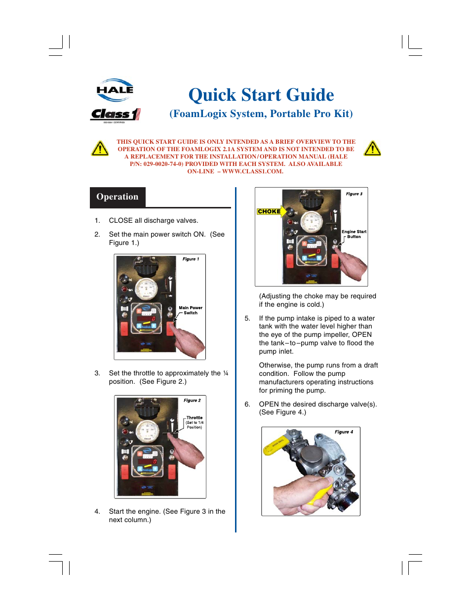 Hale FoamLogix 2 1A PPK User Manual | 2 pages