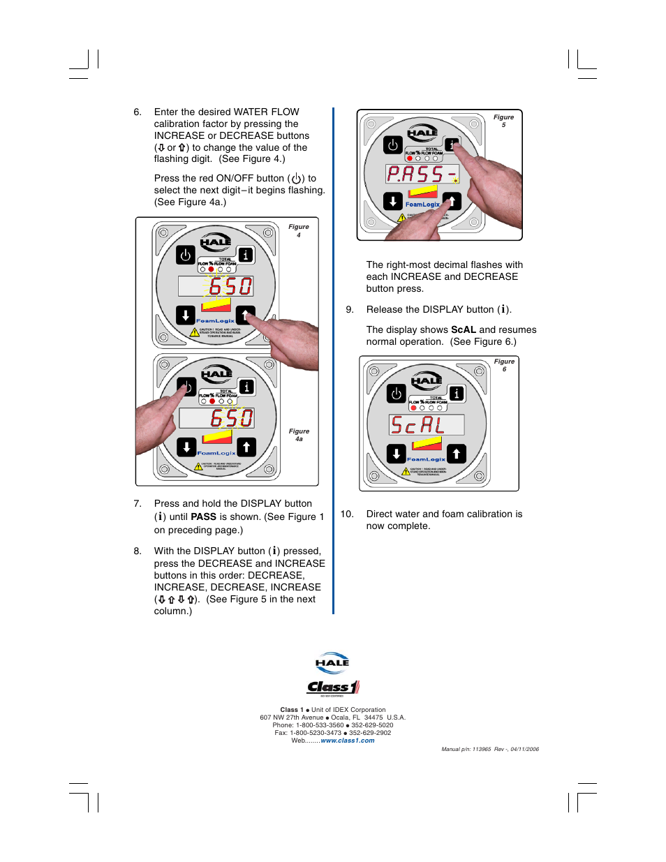 Hale FoamLogix Water and Foam Calibrate User Manual | Page 2 / 2