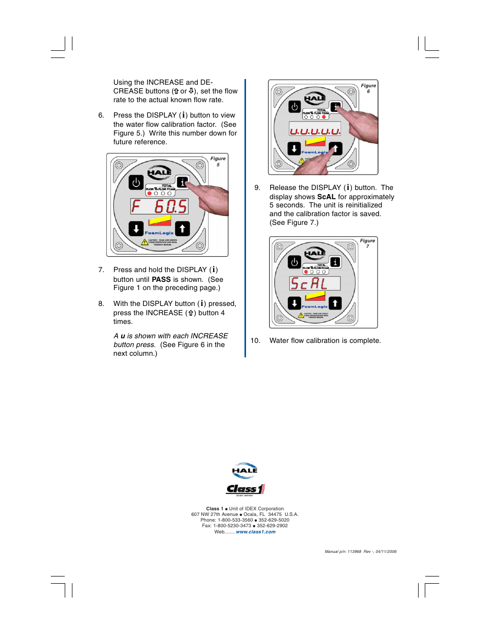 Hale FoamLogix Water Flow Calibration User Manual | Page 2 / 2