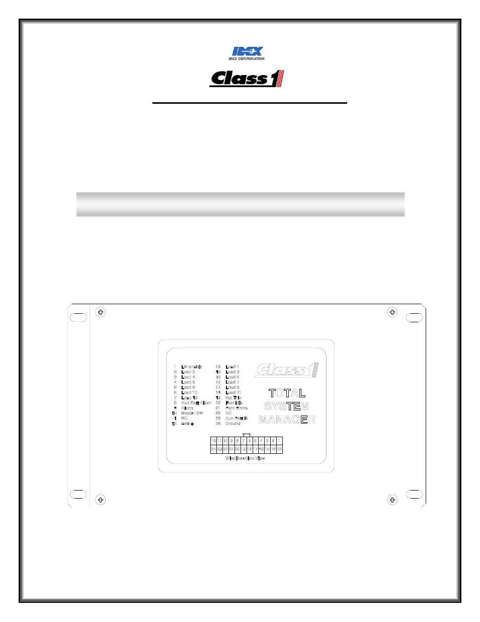 Class1 Total System Manager User Manual | 19 pages