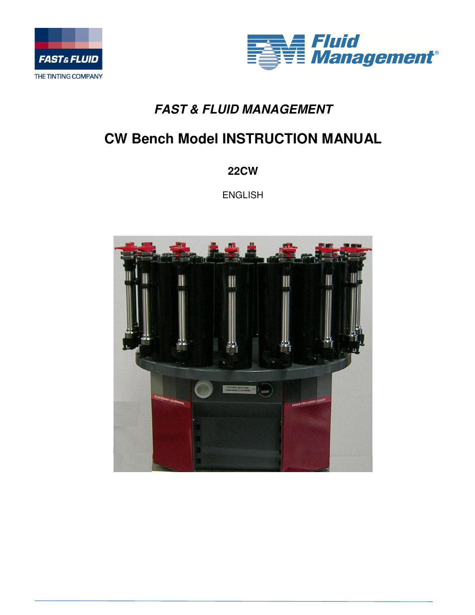 Fluid Management 22CW Blendorama User Manual | 27 pages