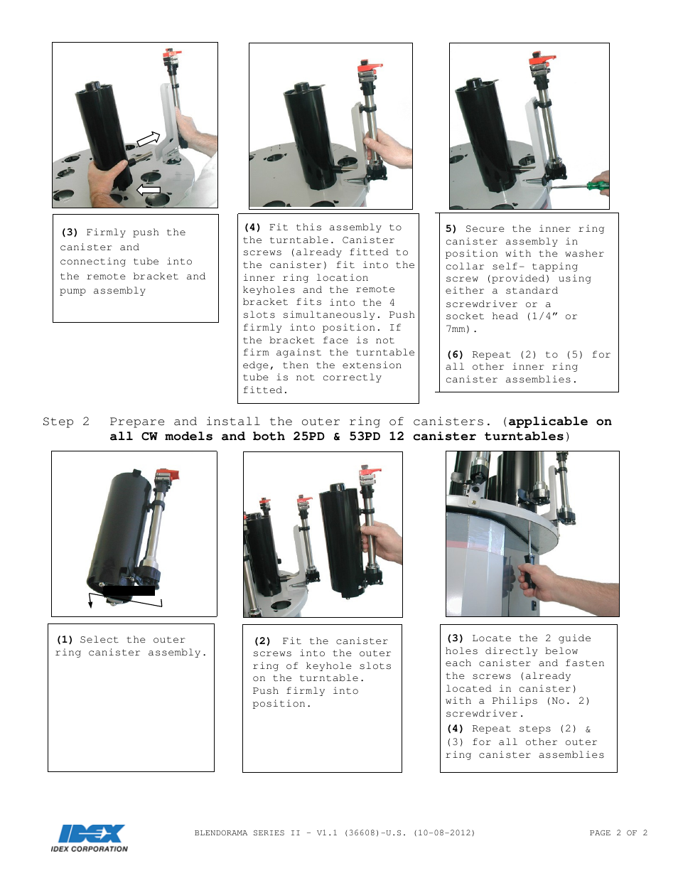 Fluid Management 53PD Blendorama Installation User Manual | Page 2 / 2