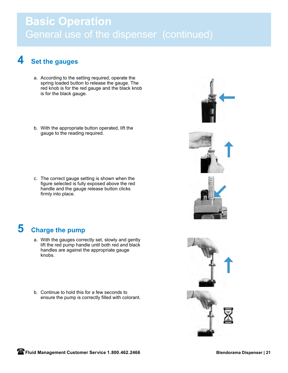 Basic operation, General use of the dispenser (continued) | Fluid Management 53PD Blendorama User Manual User Manual | Page 23 / 43