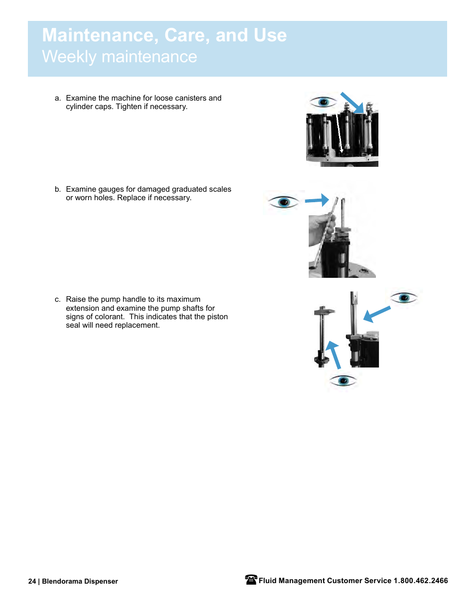 Maintenance, care, and use, Weekly maintenance | Fluid Management 53PD Blendorama User Manual User Manual | Page 26 / 43
