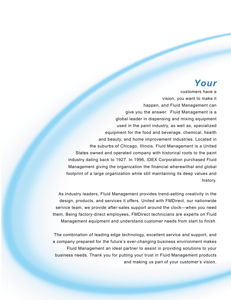 Your | Fluid Management 53PD Blendorama User Manual User Manual | Page 3 / 43