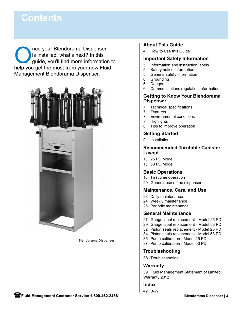 Fluid Management 53PD Blendorama User Manual User Manual | Page 5 / 43