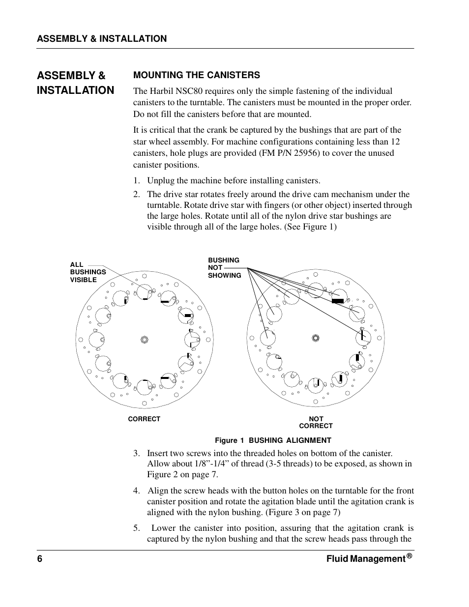 Assembly & installation | Fluid Management NSC50 Harbil User Manual | Page 6 / 24