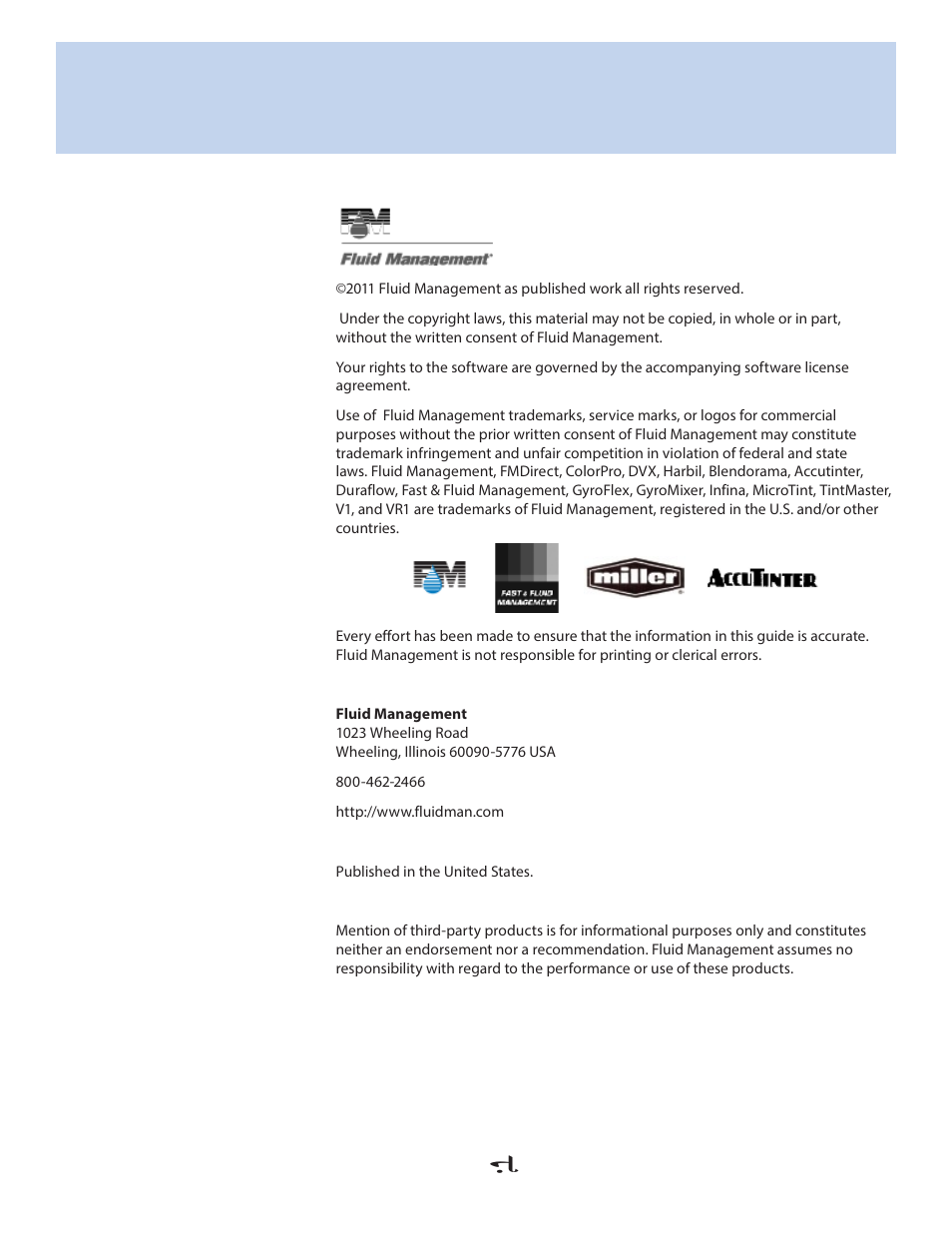 Fluid Management VR-1 Mixer User Manual | Page 3 / 23