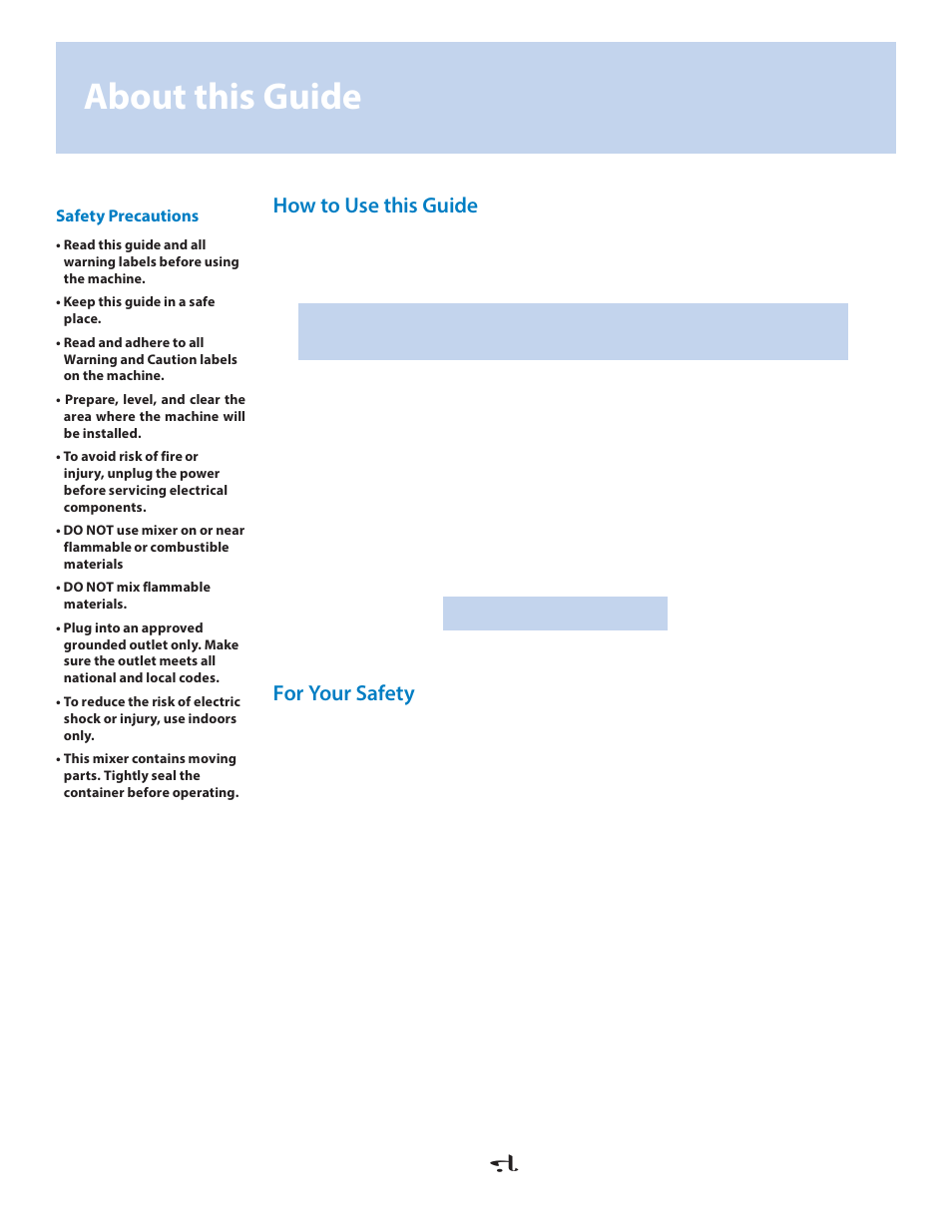 About this guide, How to use this guide, For your safety | Fluid Management VR-1 Mixer User Manual | Page 5 / 23