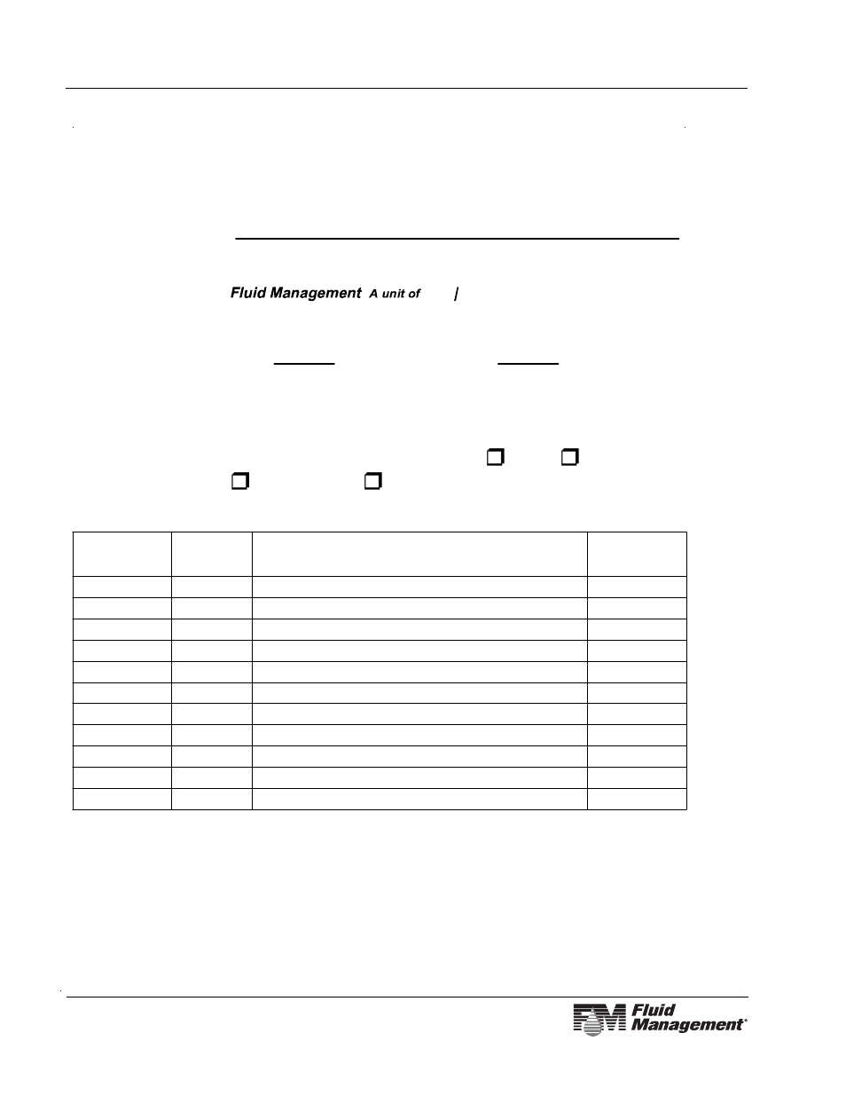 Spare parts order, Fluid management parts order form, Mail or fax orders to | Fluid Management Miller GyroMixer User Manual | Page 10 / 62