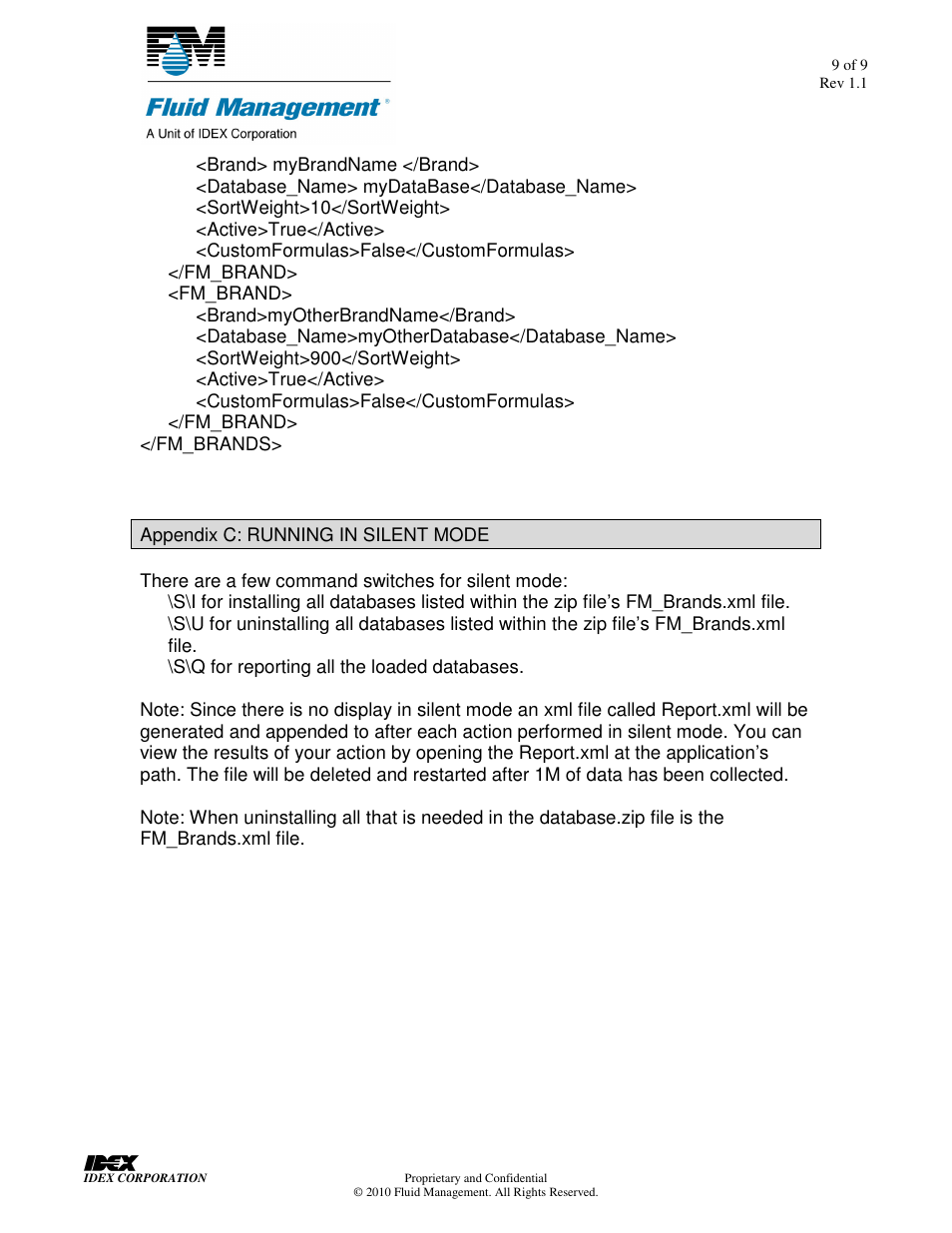 Fluid Management X-Smart User Manual | Page 9 / 9