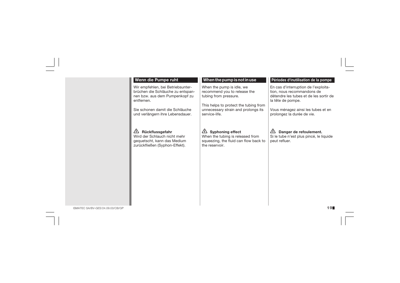IDEX Health & Science BV - GES User Manual | Page 19 / 28