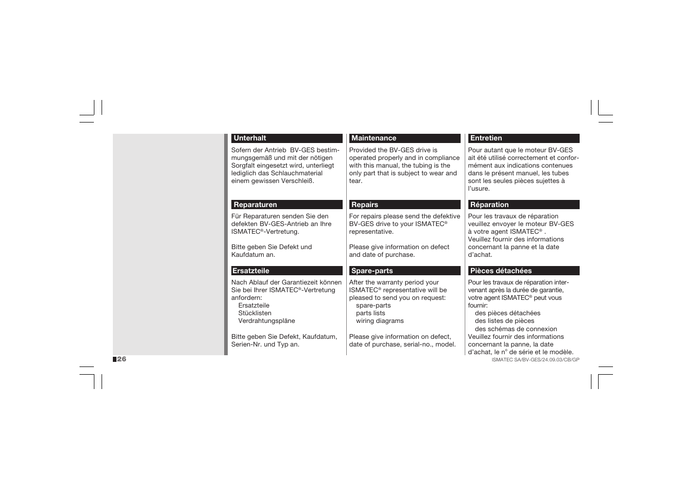 IDEX Health & Science BV - GES User Manual | Page 26 / 28