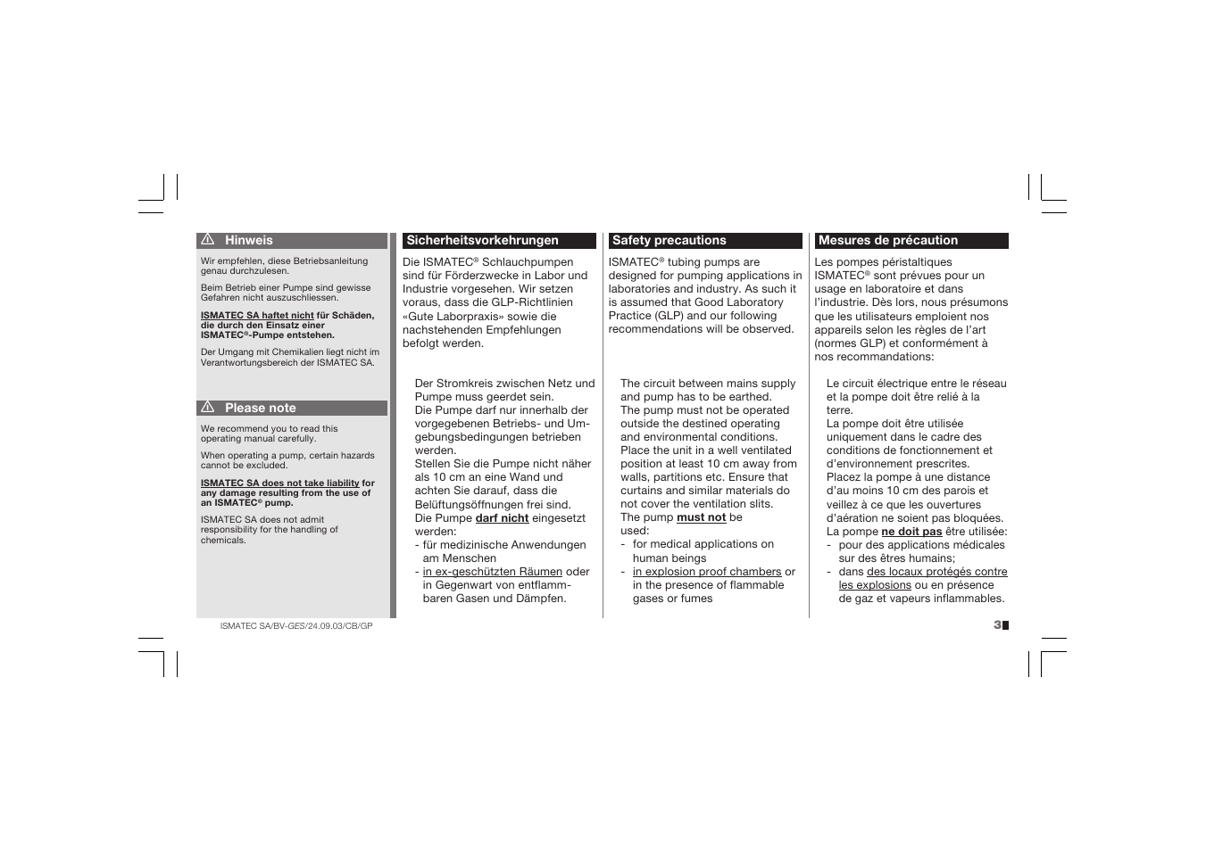 IDEX Health & Science BV - GES User Manual | Page 3 / 28