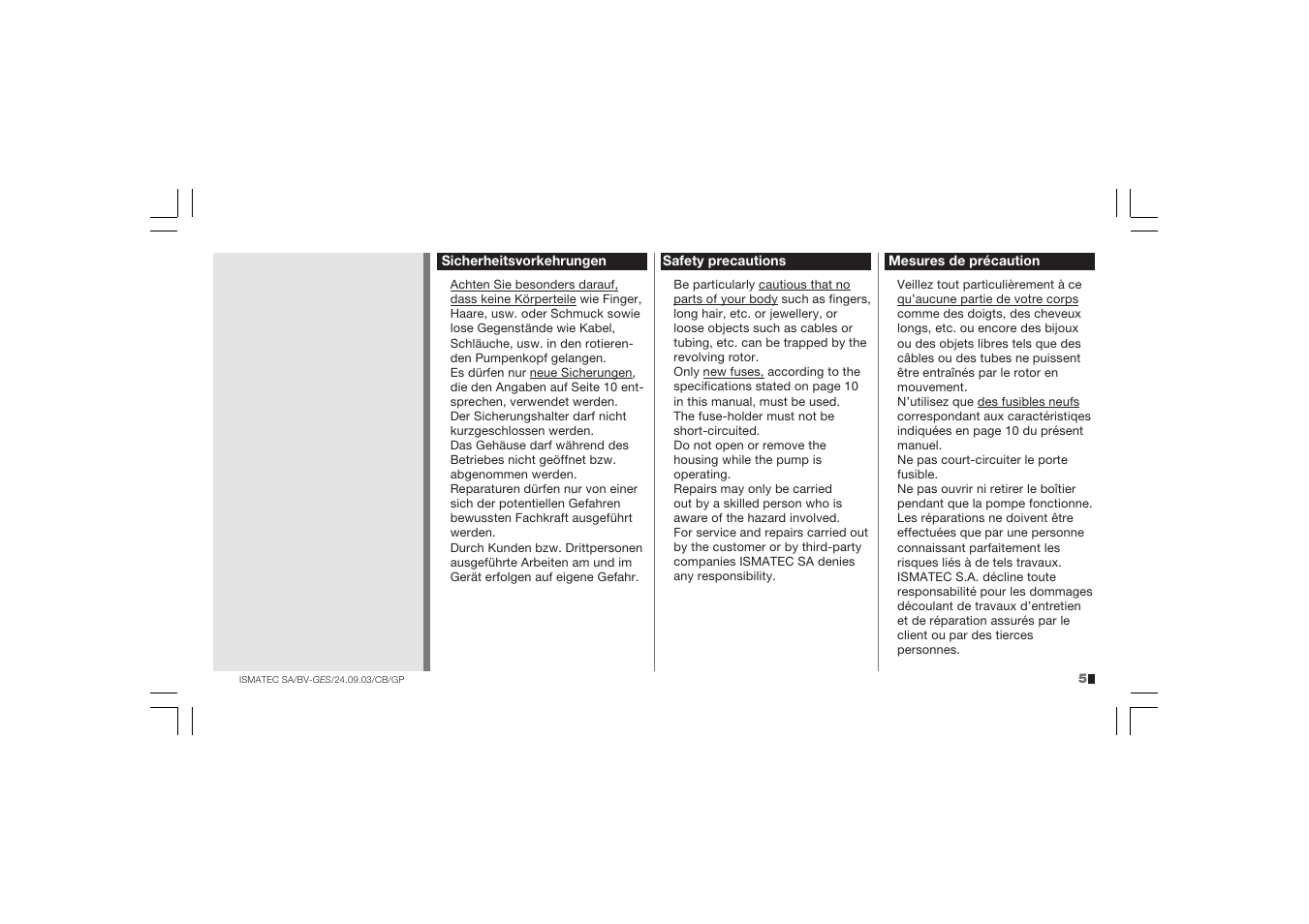 IDEX Health & Science BV - GES User Manual | Page 5 / 28