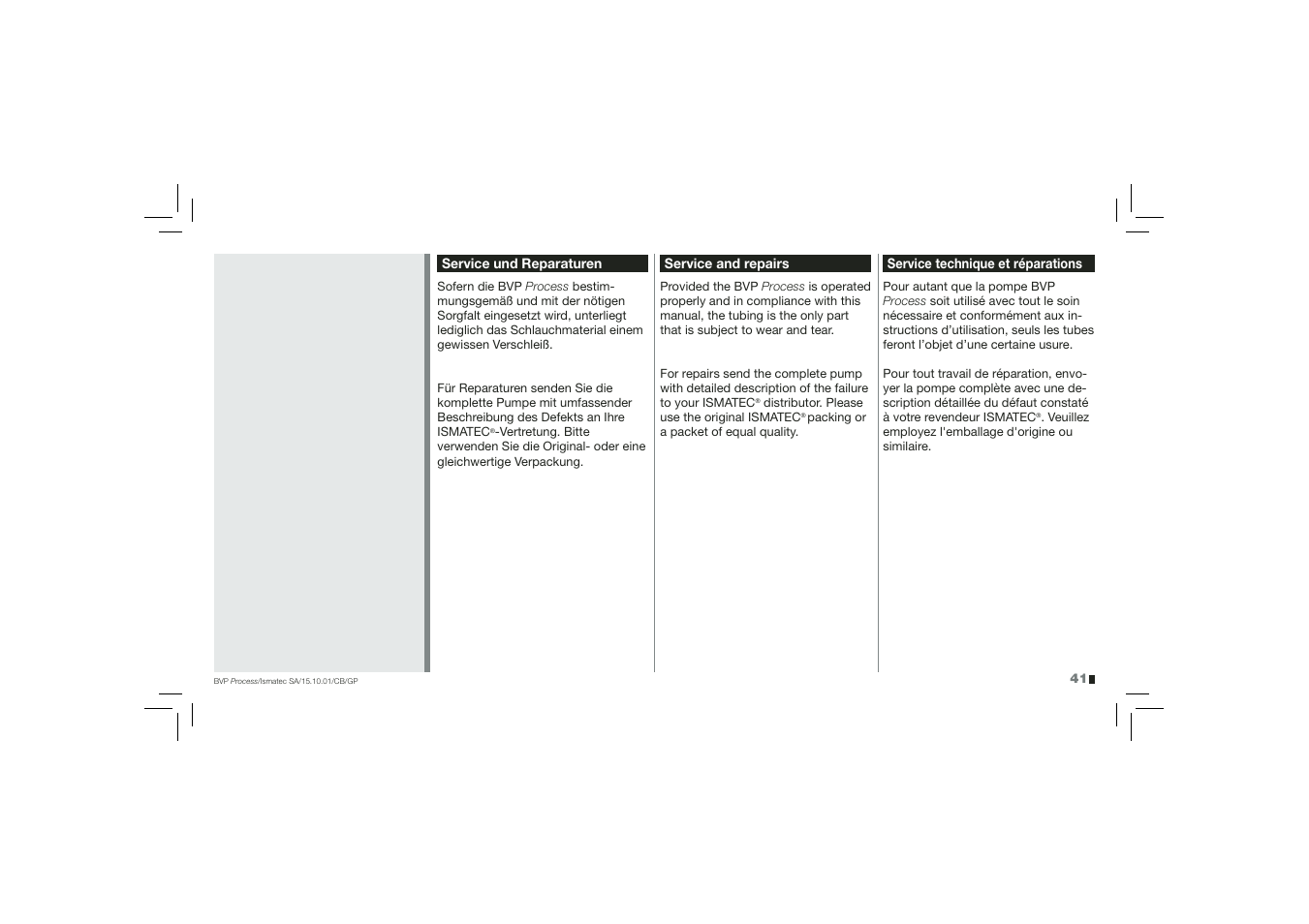 IDEX Health & Science BVP Process User Manual | Page 41 / 44