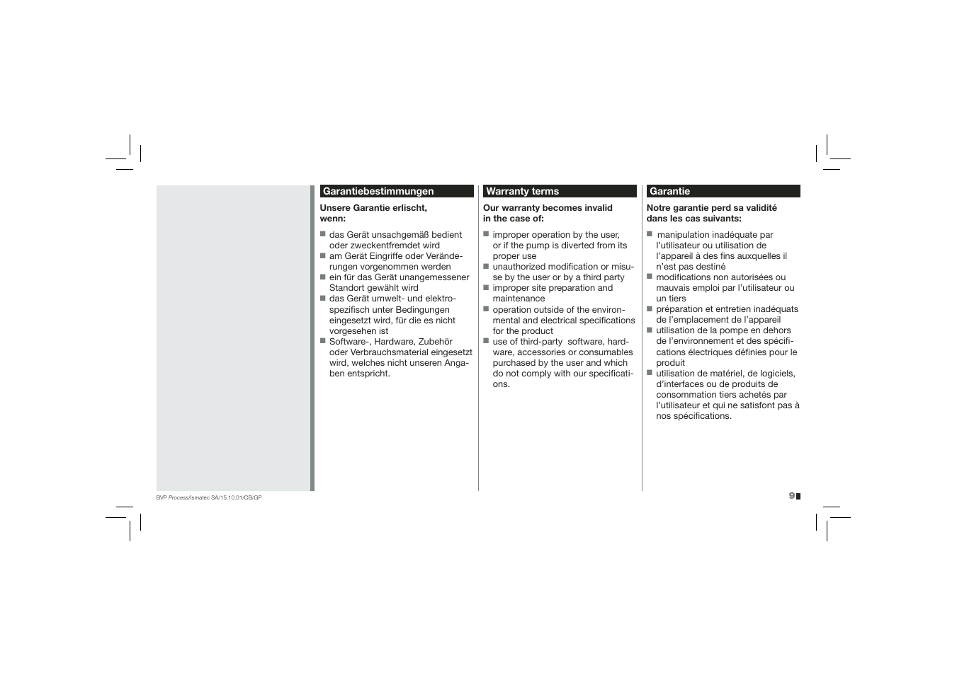 IDEX Health & Science BVP Process User Manual | Page 9 / 44