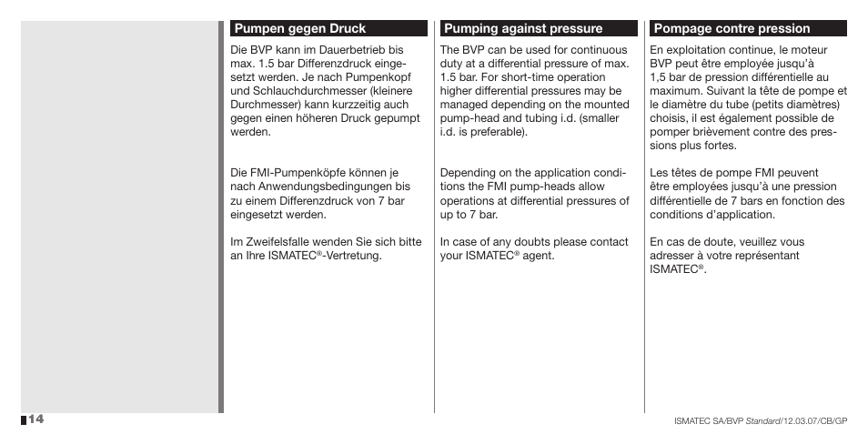 IDEX Health & Science BVP Standard User Manual | Page 14 / 36