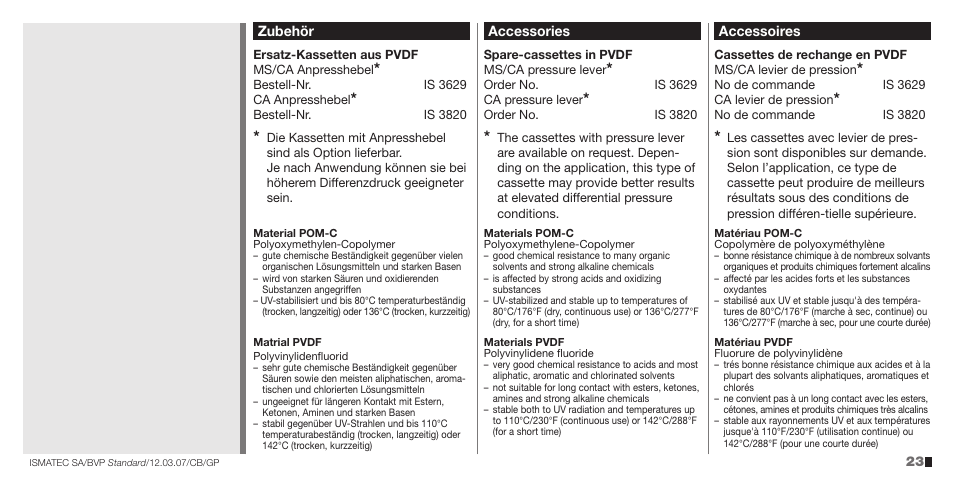 IDEX Health & Science BVP Standard User Manual | Page 23 / 36