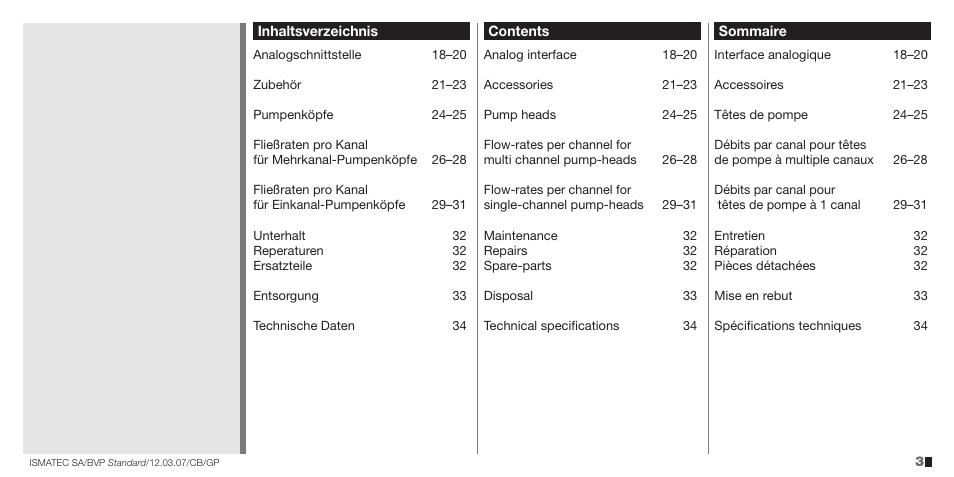 IDEX Health & Science BVP Standard User Manual | Page 3 / 36