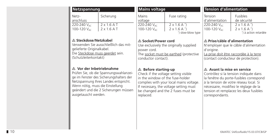 IDEX Health & Science Ecofluidic (old name: Ecoflow) User Manual | Page 10 / 28