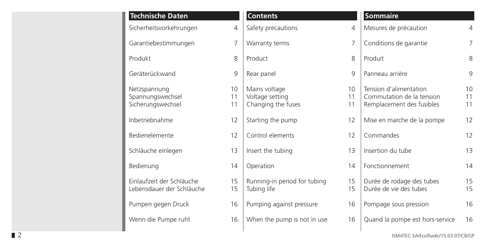 IDEX Health & Science Ecofluidic (old name: Ecoflow) User Manual | Page 2 / 28