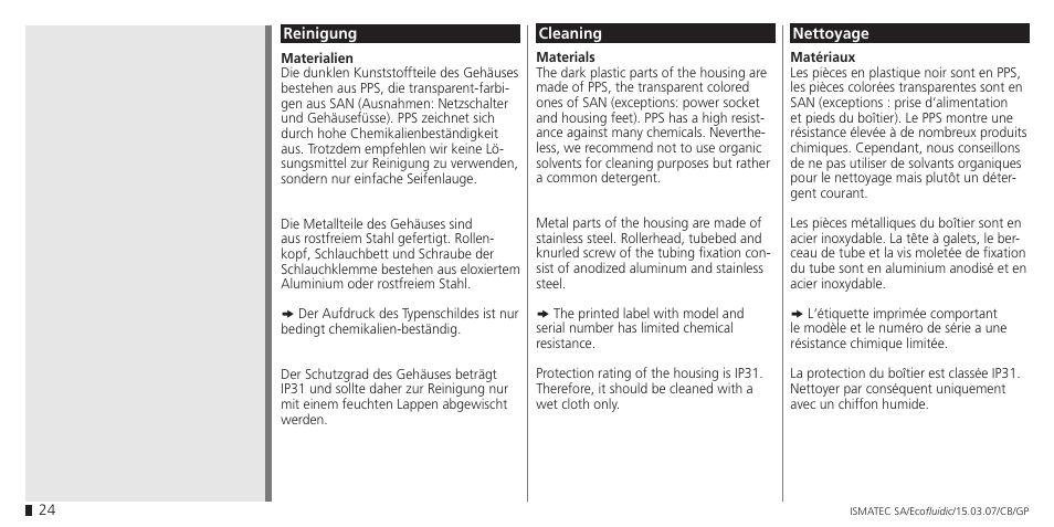 IDEX Health & Science Ecofluidic (old name: Ecoflow) User Manual | Page 24 / 28
